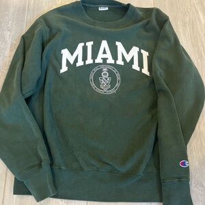 VTG Champion UNIV. of Miami, SWEATSHIRT, REVERSE WEAVE . Sz med